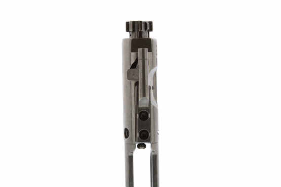The Fail Zero AR-15 bolt carrier grop with nickel boron finish features properly staked gas key screws